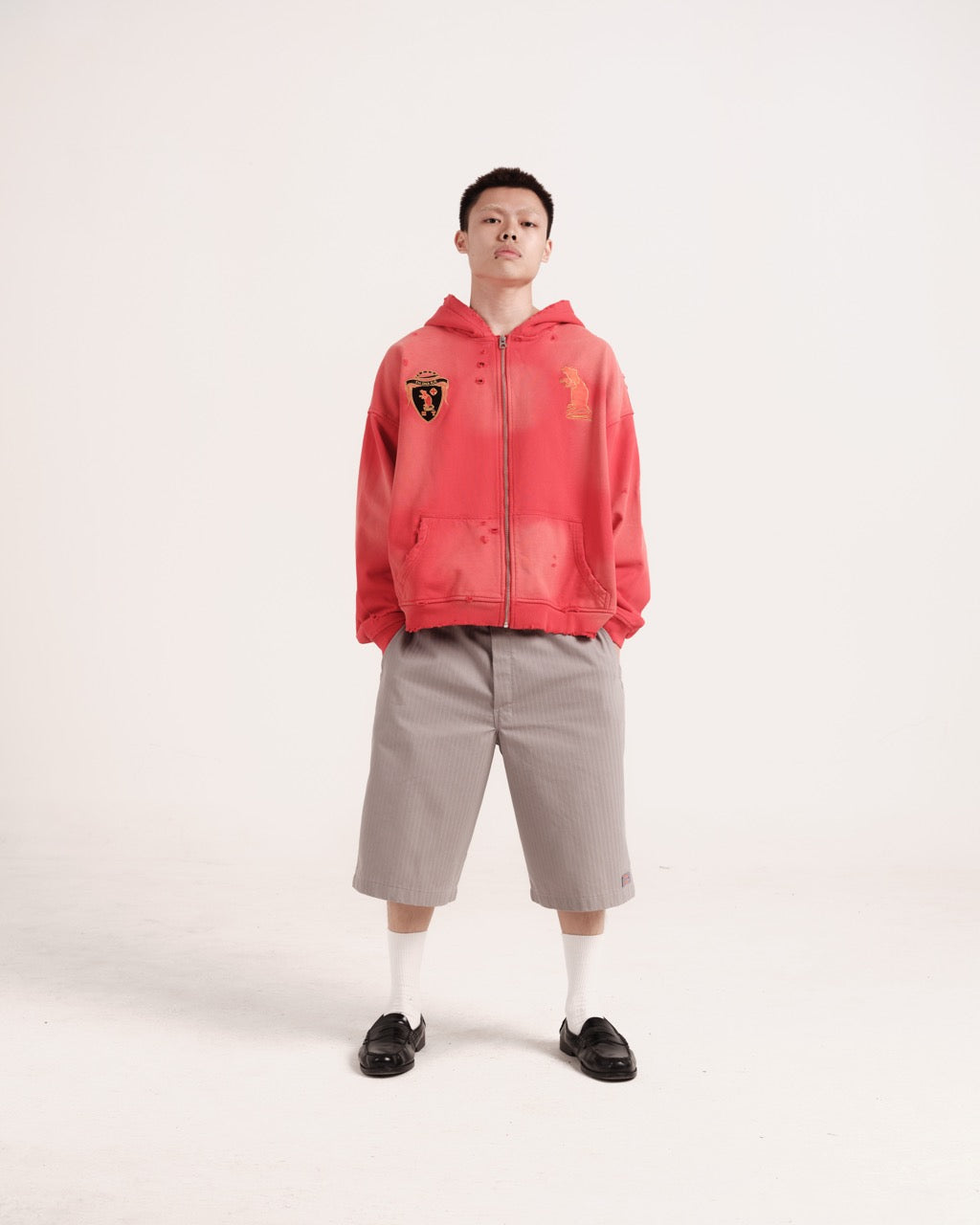 Faded Crimson Zip-up Hoodie (Clean)