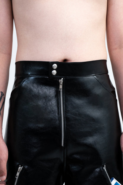 RHITTA AXE LEATHER JORTS