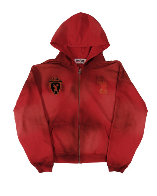 Faded Ruined Crimson Zip-Up (Dirty)