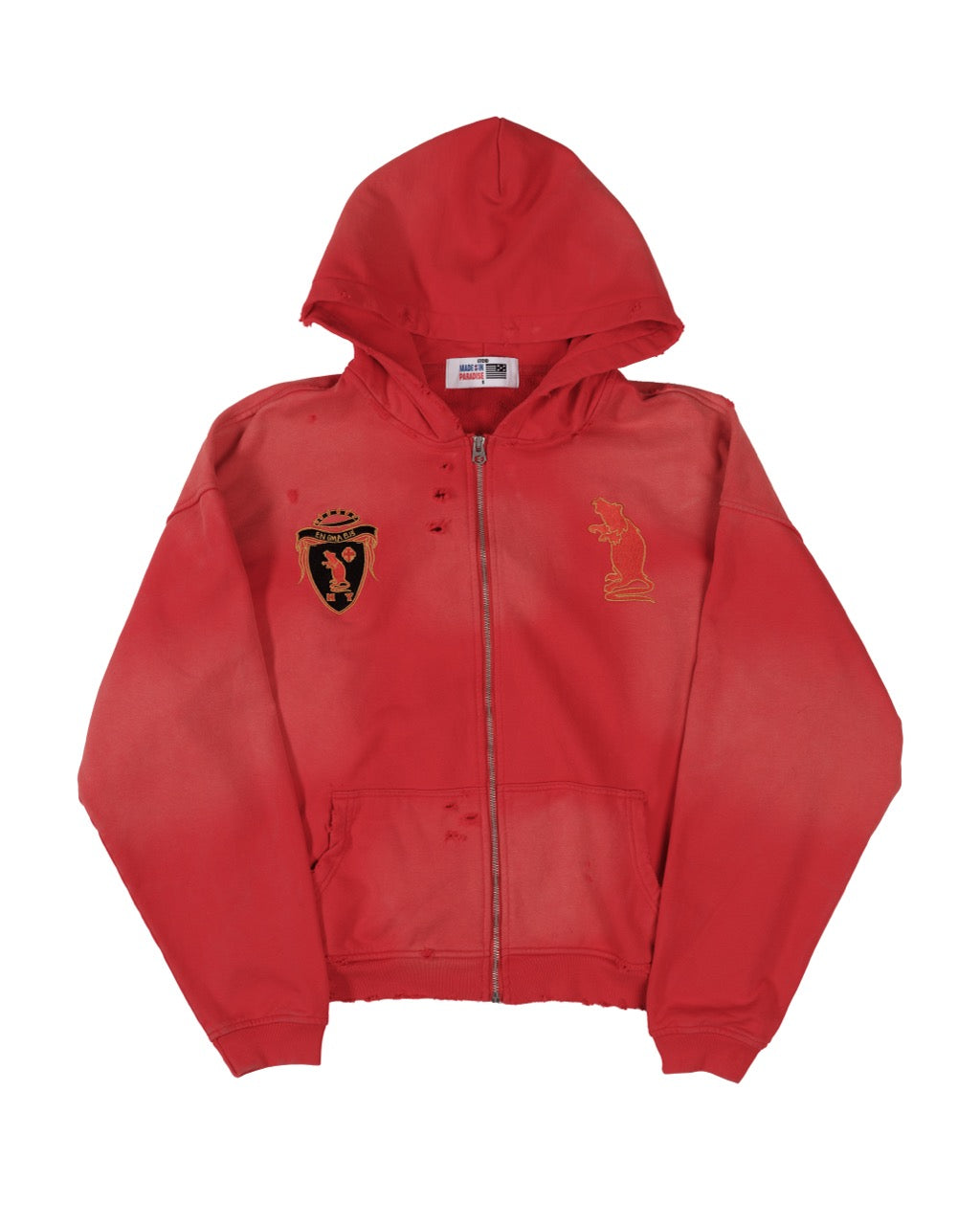 Faded Crimson Zip-up Hoodie (Clean)
